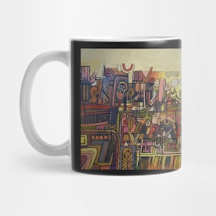 Yellow Abstract Garden Landscape Mug